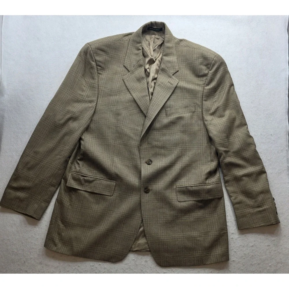 Lauren Ralph Lauren Vintage Men's Brown Houndstooth Sport Coat Blazer. Size 40R